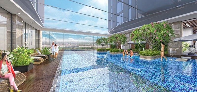 Bể bơi 4 mùa tại Sun Grand City Ancora Residence. Bể bơi 4 mùa tại Sun Grand City Ancora Residence.