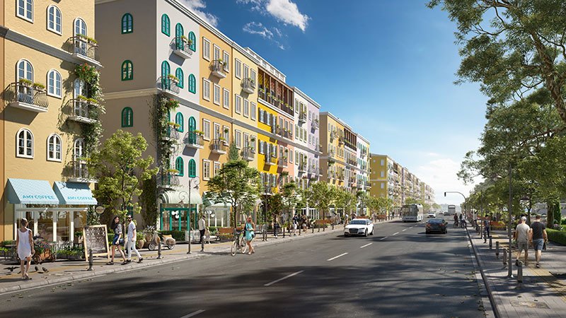 Phối cảnh dãy phố của Sun Grand City New An Thoi. Phối cảnh dãy phố của Sun Grand City New An Thoi.