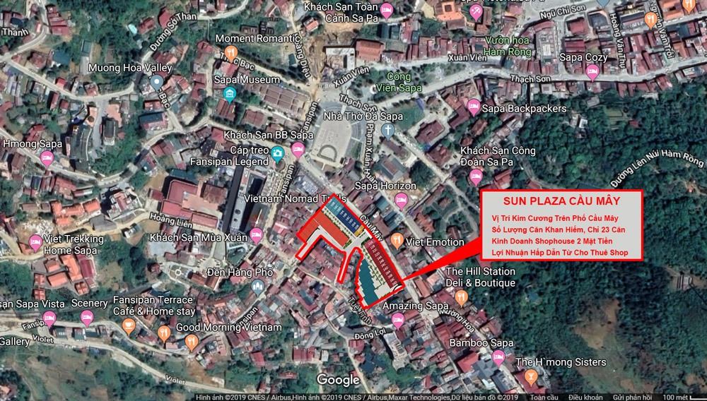 Vị Trí Sun Plaza Cầu Mây Tại Đường Cầu Mây, Sapa. Vị Trí Sun Plaza Cầu Mây Tại Đường Cầu Mây, Sapa.