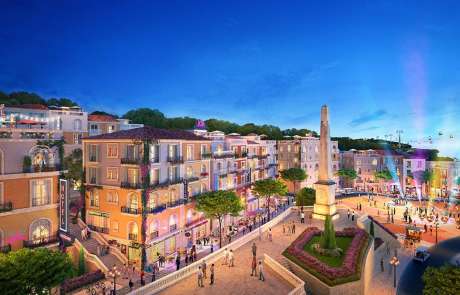 Thiết kế kiến trúc Taormina các căn Shophouse The Center thị trấn Địa Trung Hải.