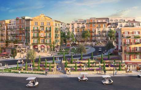 Thiết kế kiến trúc Taormina các căn Shophouse The Center thị trấn Địa Trung Hải.