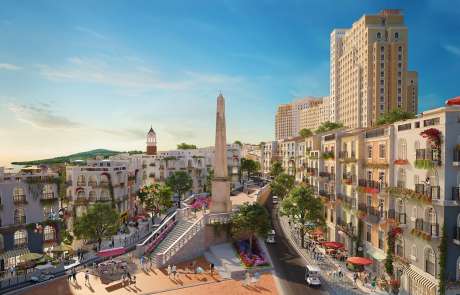 Thiết kế kiến trúc Taormina các căn Shophouse The Center thị trấn Địa Trung Hải.