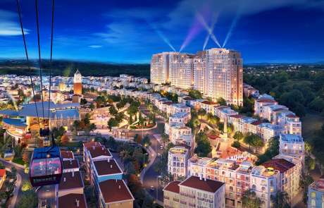 Thiết kế kiến trúc Taormina các căn Shophouse The Center thị trấn Địa Trung Hải.