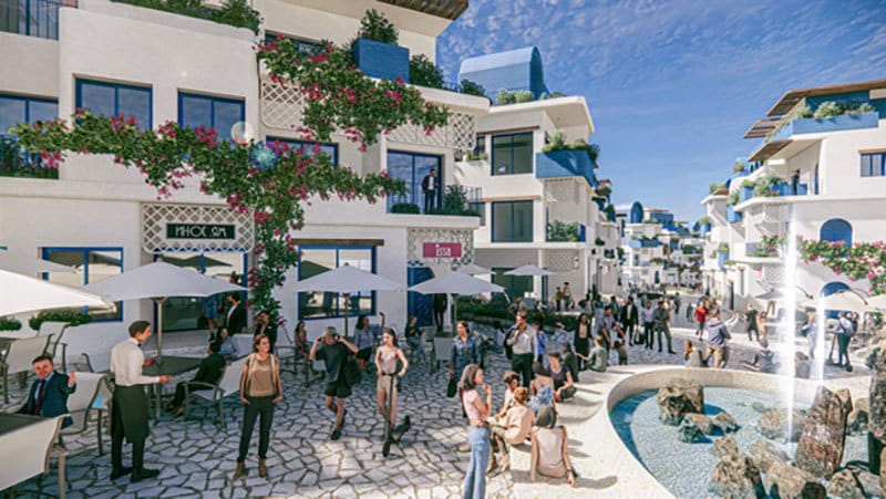 Khu phố thương mại The Marina thuộc Nautical District ven biển Bãi Trào.