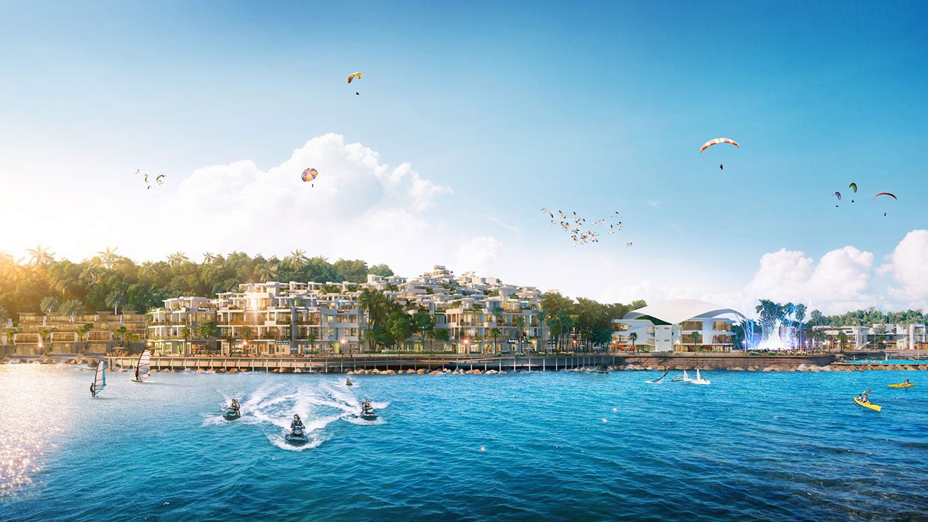 Shophouse The Santo Port với những căn trực diện biển là lợi thế kinh doanh vượt trội cho khách hàng.