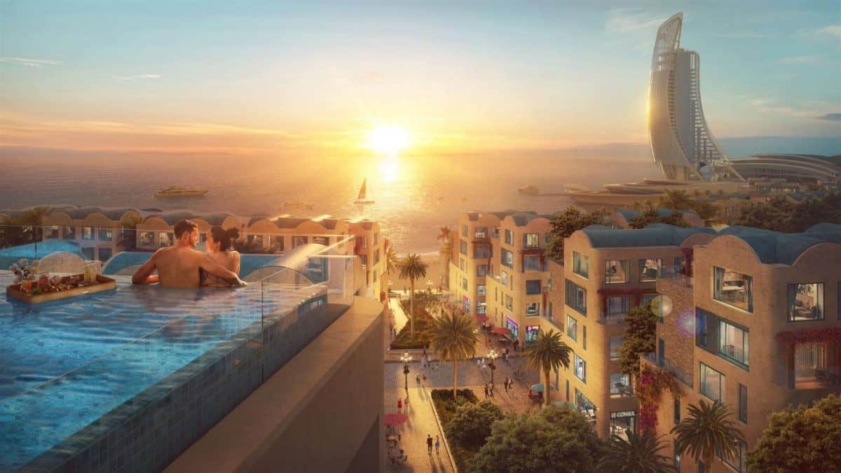 Các căn villa thương mại và boutique hotel tại The Sailing Bay sở hữu tầm view ấn tượng.