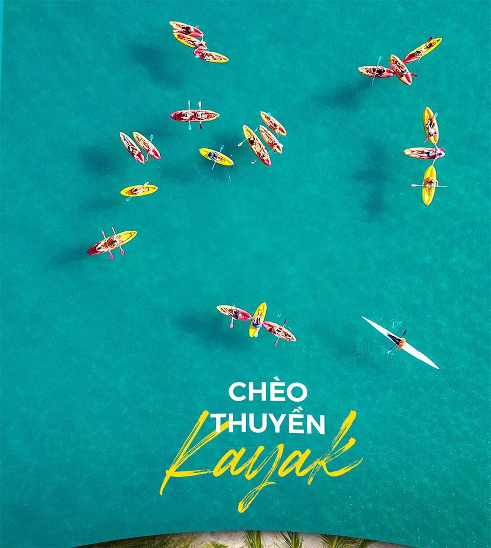 Chèo thuyền Kayak tại Bãi Sao