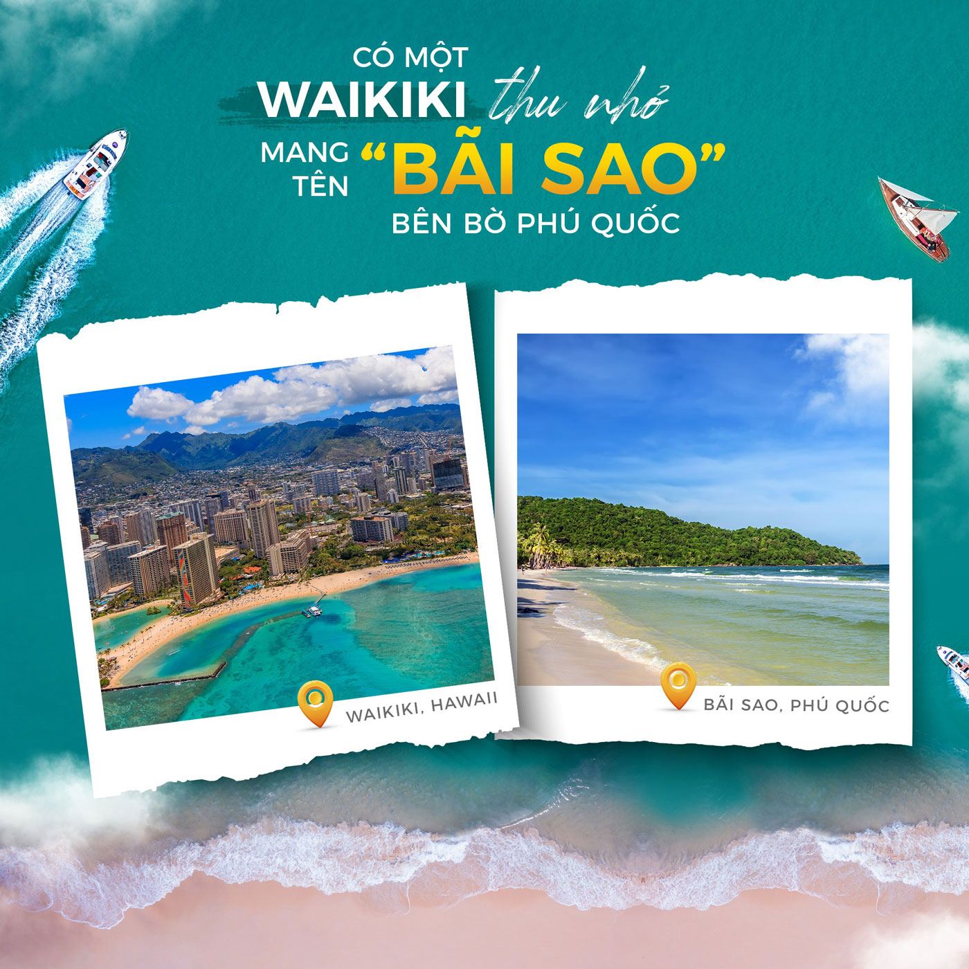 Có một waikiki thu nhỏ mang tên bãi sao bên bờ phú quốc.