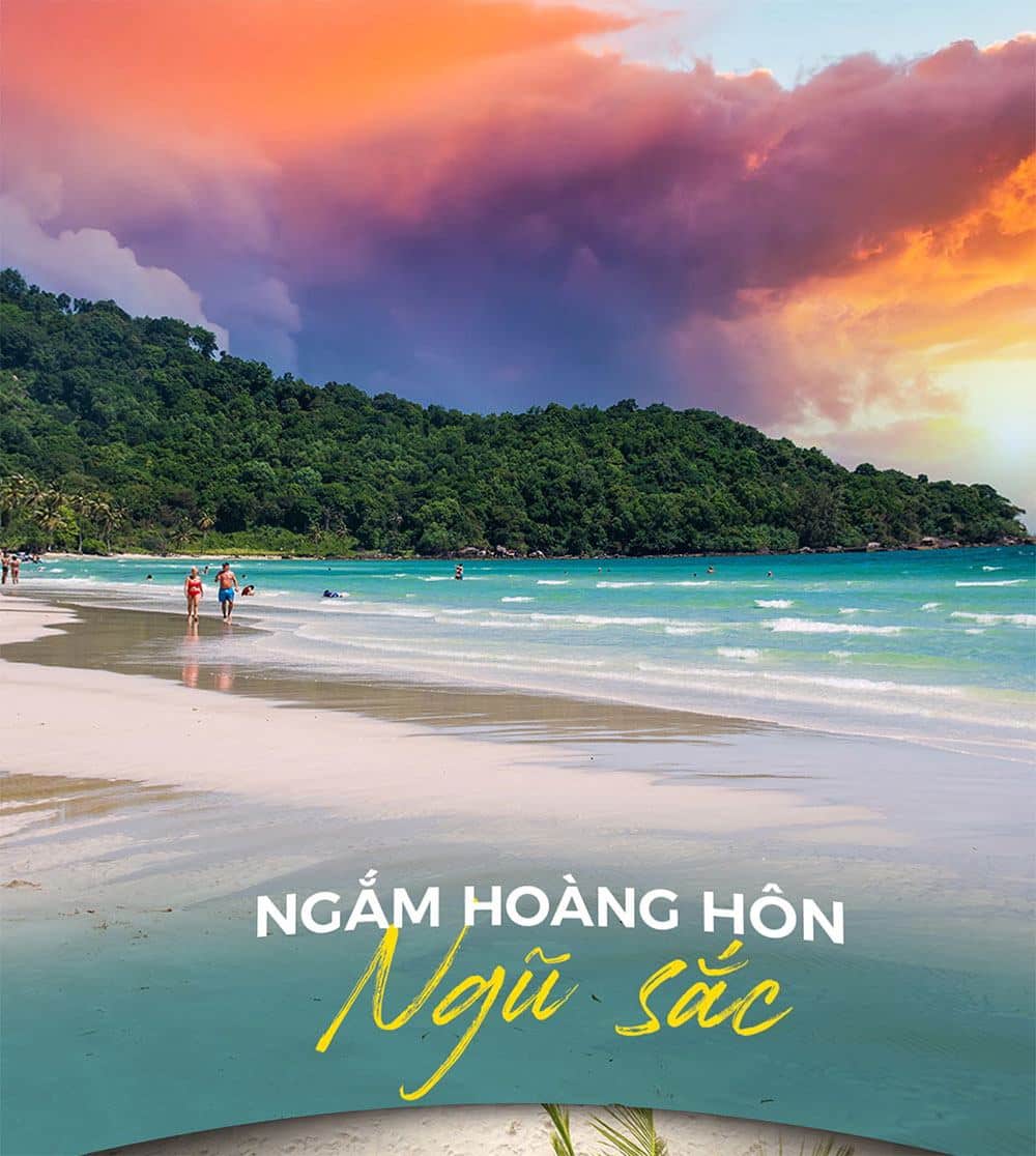 Ngắm hoàng hôn ngũ sắc tại Bãi Sao