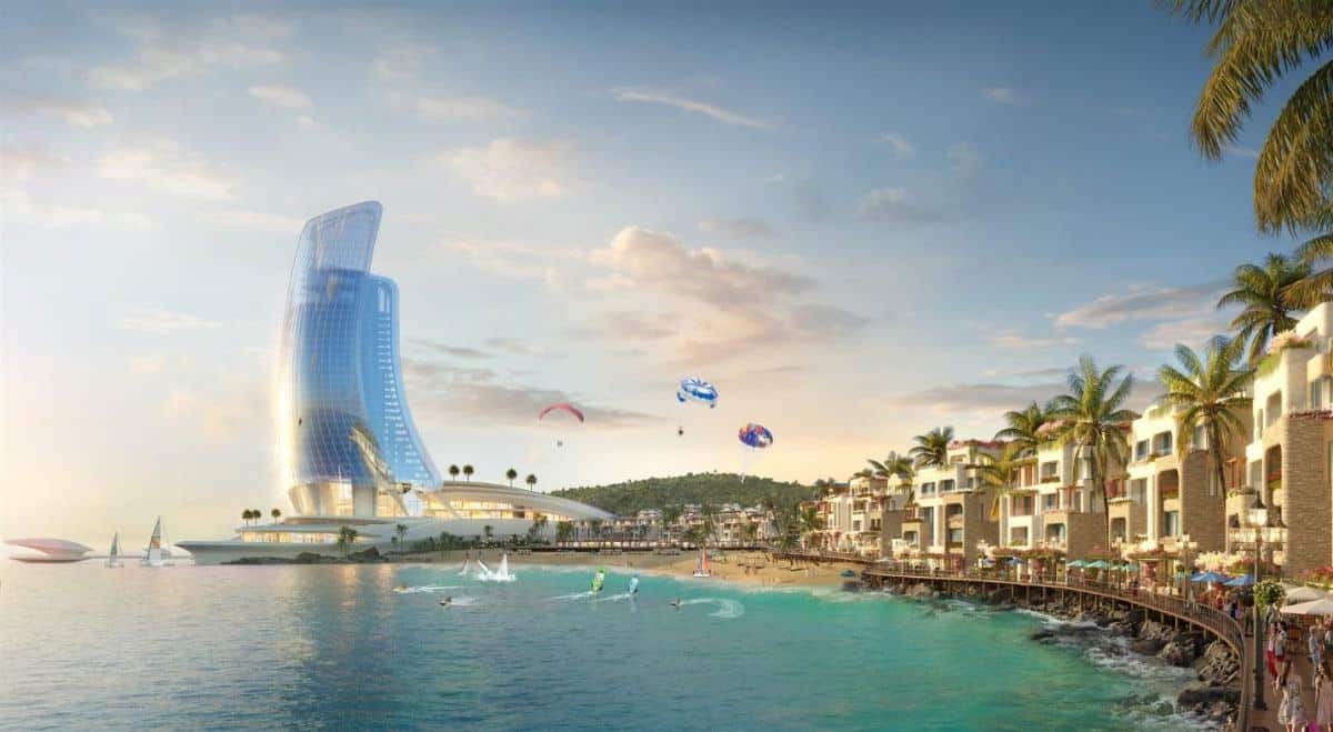 Tòa nhà Cánh Buồm tại Hòn Thơm khác biệt với bất cứ tòa nhà cánh buồm nào trên thế giới.