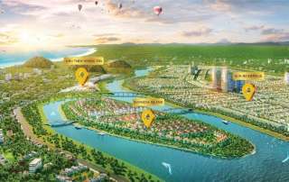 Dự án bao gồm Sunneva Island, Sun Riverpolis và khu thương mại dịch vụ Hoàng Trà.