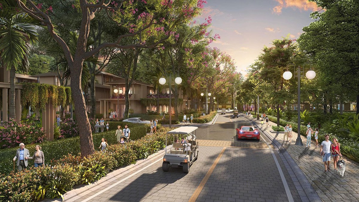 Những căn Beach Villa nằm dưới tán cây.