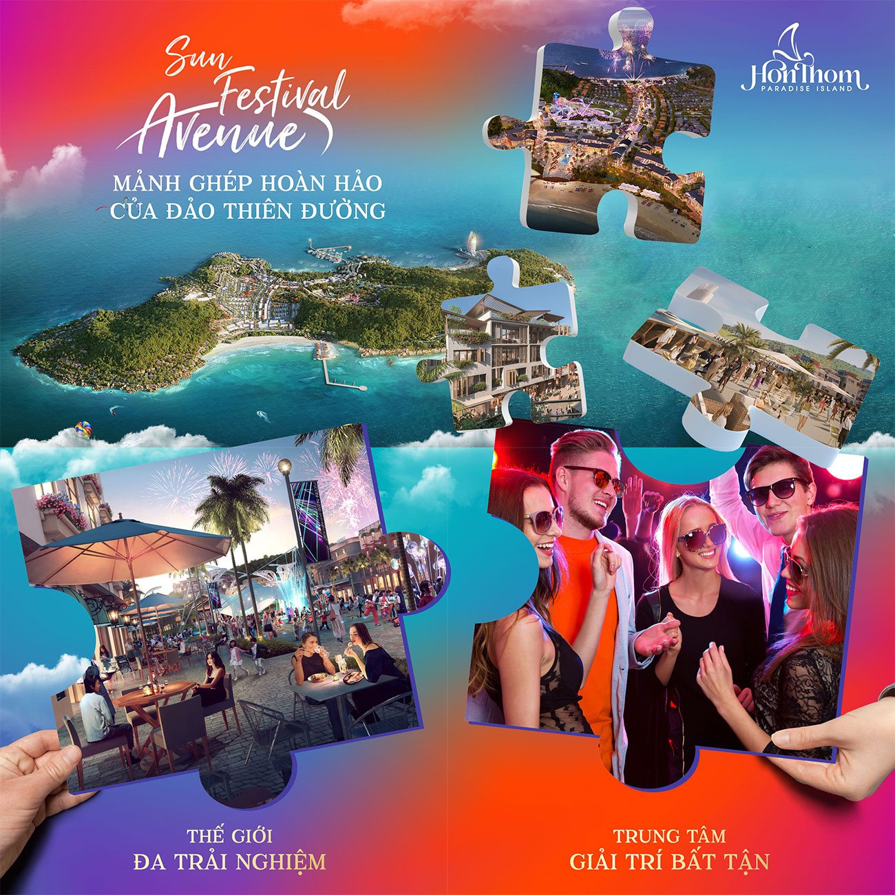 Phân khu Sun Festival Avenue là mảnh ghép hoàn hảo của Hòn Thơm Paradise.