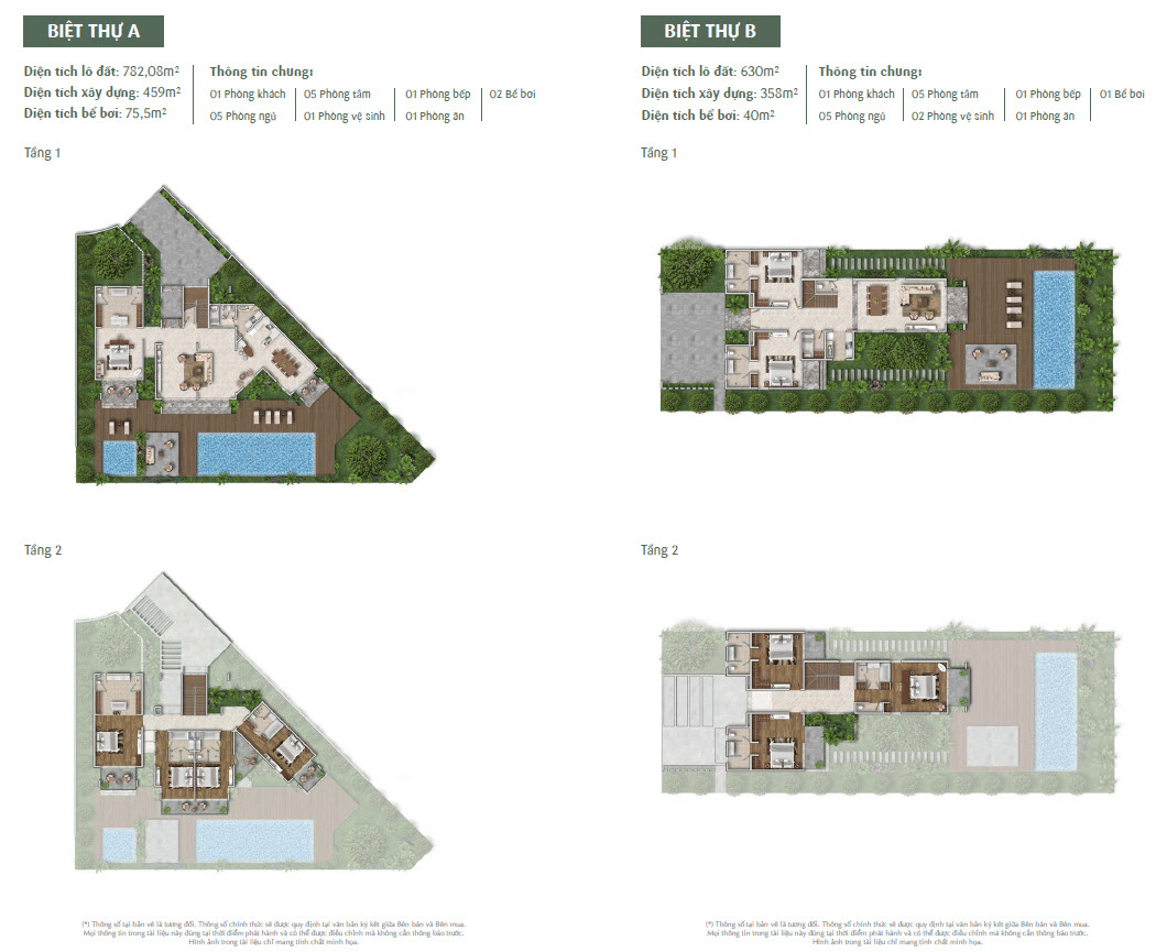 layout-biet-thu-mau-a-va-b-cua-sun-premier-village-ha-long-bay-resort