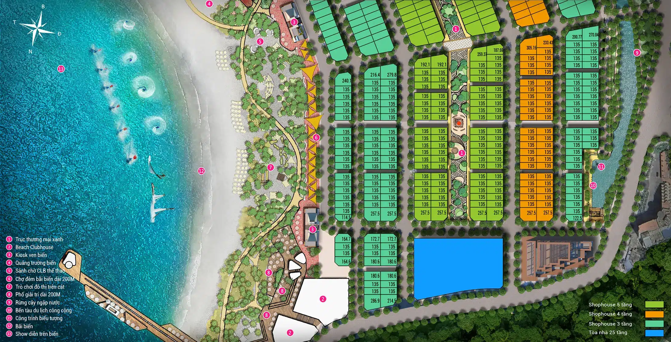 Mặt bằng Xanh Island Cát Bà - Phân Khu đầu tiên sẽ được mở bán.